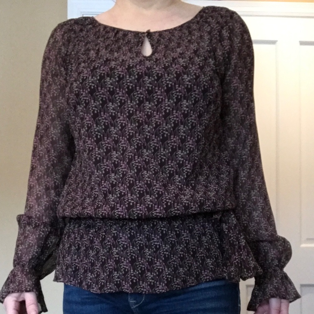 Ann Taylor Blouse.  Blouson style.  Size 6
